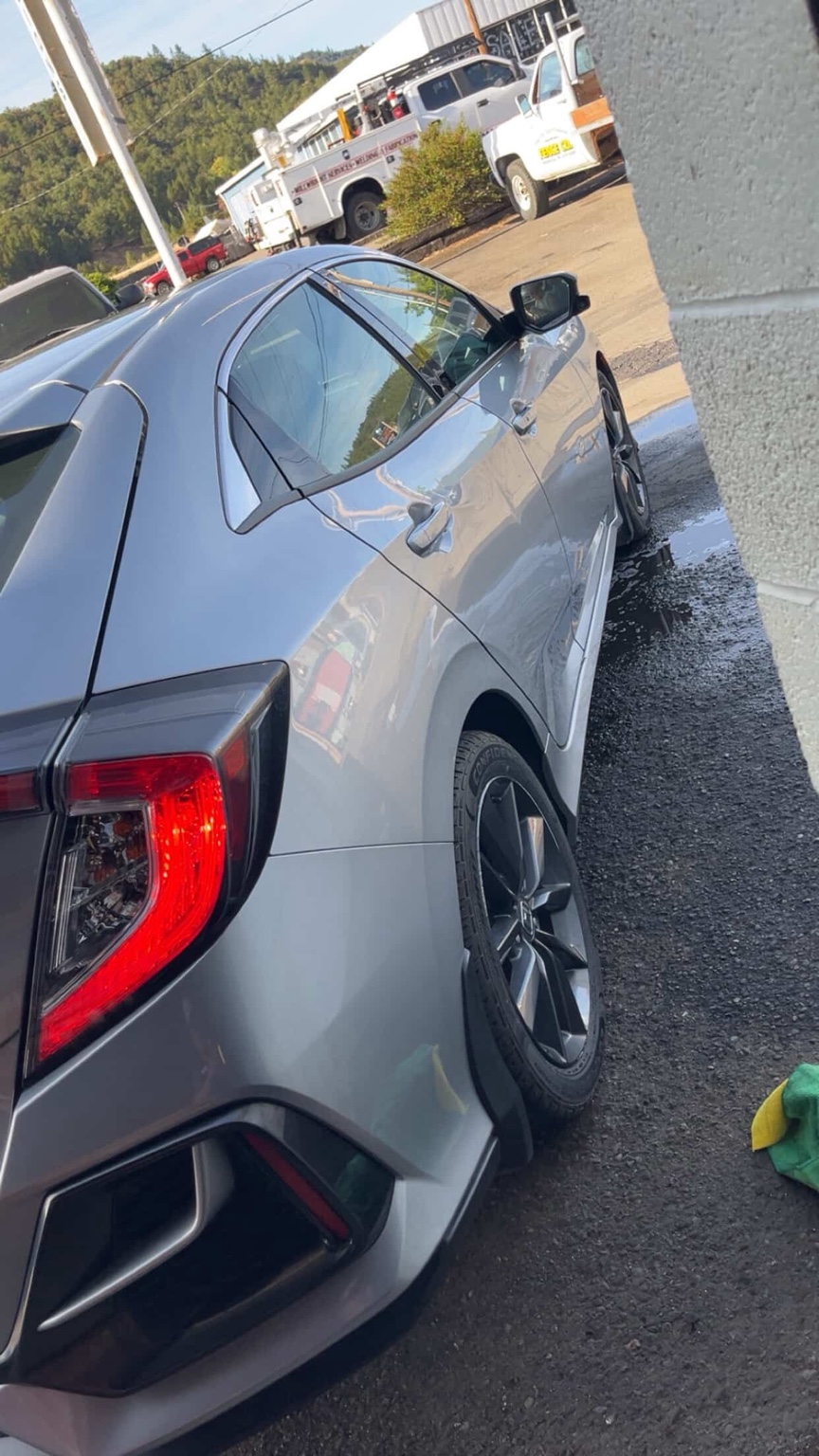 Clean silver car